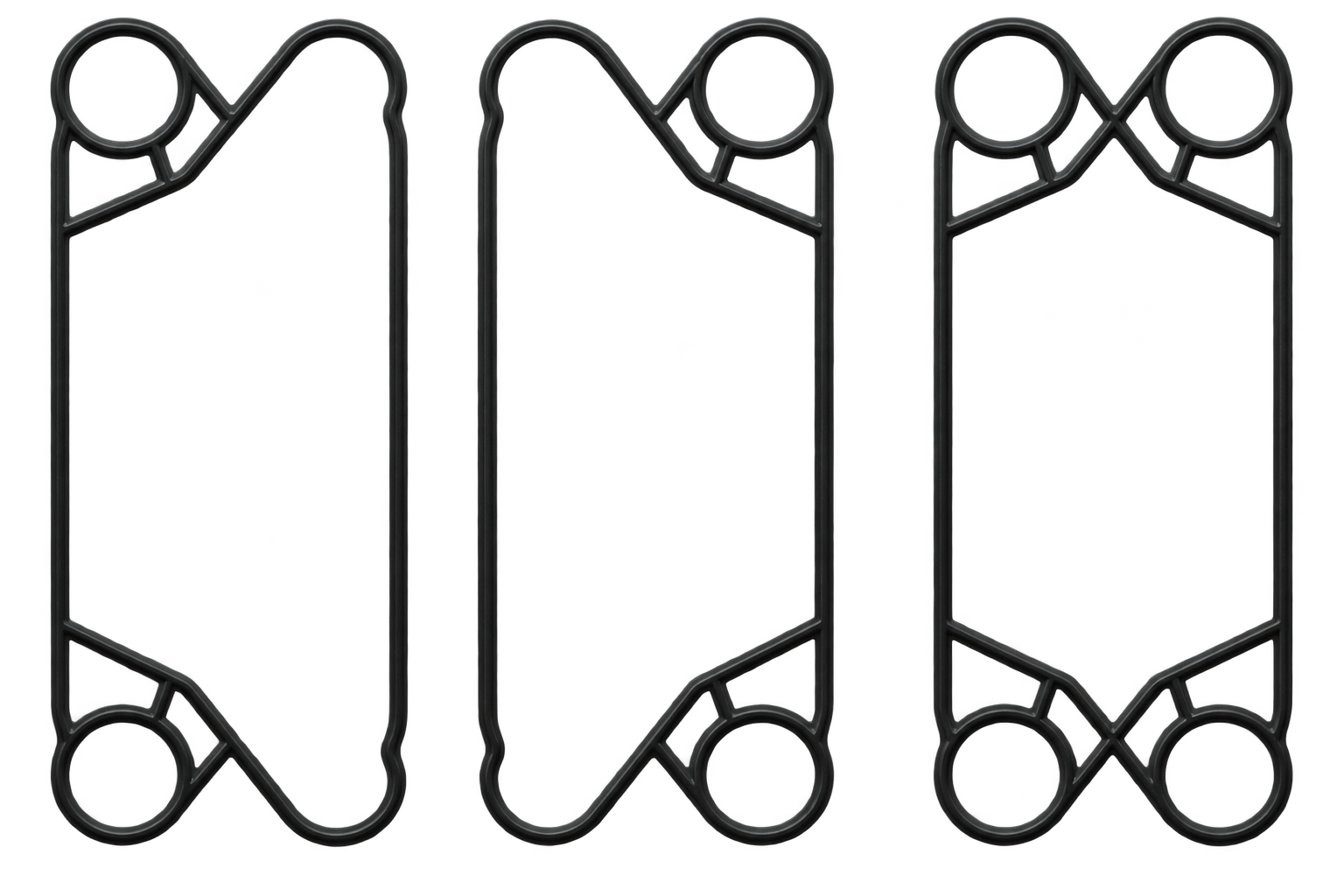Heat exchanger plate gasket seated in the plate groove